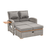 Bahia Tobago Gray Reclining Chaise Lounge from Furniture of America - Luna Furniture