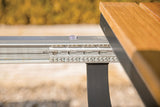 Mackay Gun Metal/Natural Patio Dining Table from Furniture of America - Luna Furniture