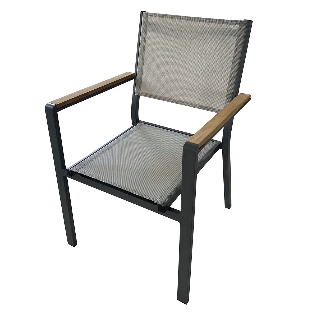 Mackay Gun Metal/Natural Chair from Furniture of America - Luna Furniture