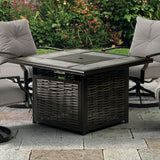 Segovia Black/Gray Fire Pit Table from Furniture of America - Luna Furniture