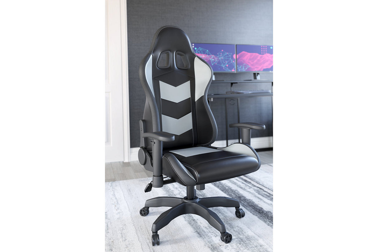 Lynxtyn Black Home Office Desk and Chair -  Ashley - Luna Furniture