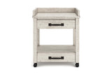 Carynhurst Whitewash Home Office Desk and Printer Stand from Ashley - Luna Furniture