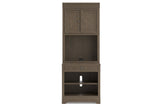 Janismore Weathered Gray Bookcase from Ashley - Luna Furniture