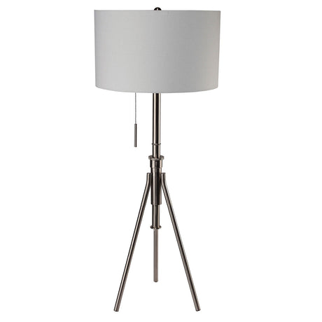 Zaya Brushed Steel Floor Lamp from Furniture of America - Luna Furniture