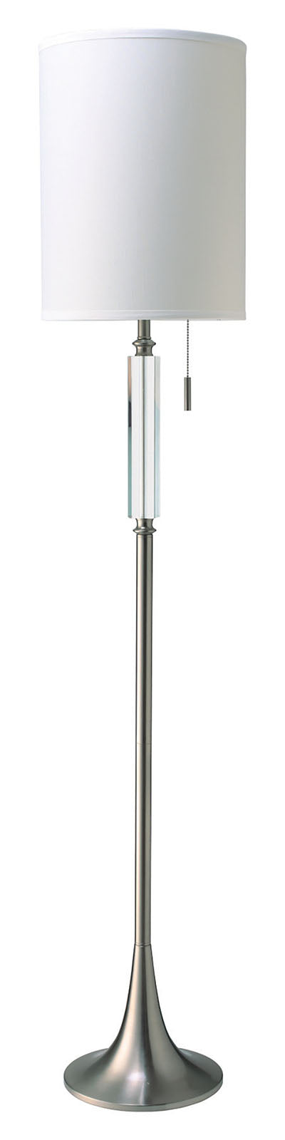 Aya White/Silver Floor Lamp from Furniture of America - Luna Furniture