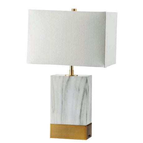 Faith White/Gold Table Lamp from Furniture of America - Luna Furniture