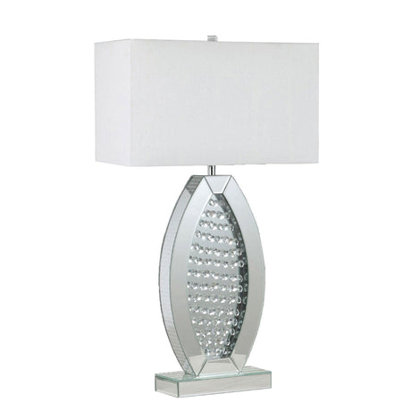 Myda Silver/White Table Lamp from Furniture of America - Luna Furniture