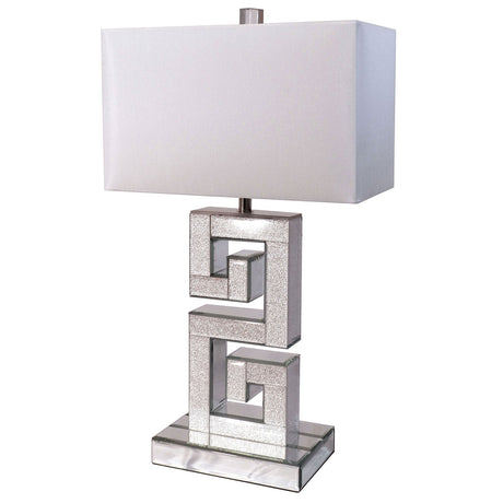 Gaea Silver/White Table Lamp from Furniture of America - Luna Furniture