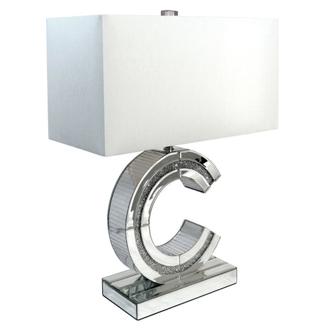 Cora Silver/White Table Lamp from Furniture of America - Luna Furniture