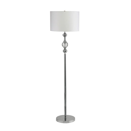 Emi White/Silver Floor Lamp from Furniture of America - Luna Furniture