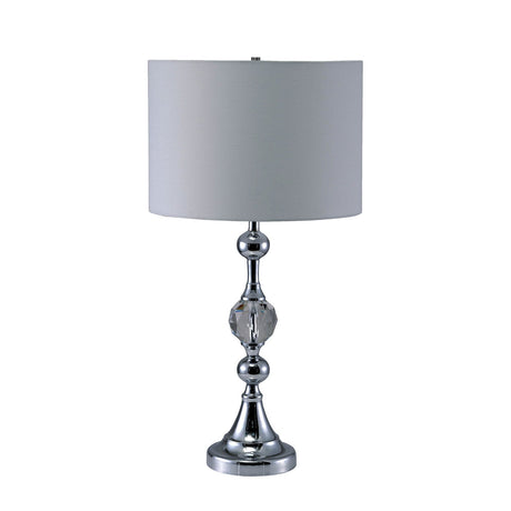 Emi White/Silver Table Lamp from Furniture of America - Luna Furniture