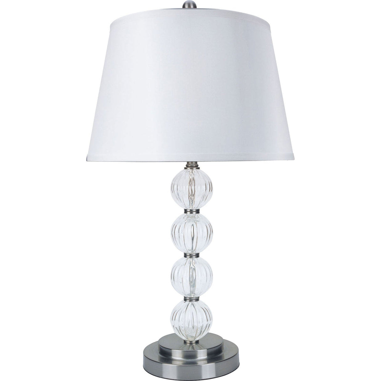 Oona White/Clear Table Lamp, Set of 2 from Furniture of America - Luna Furniture