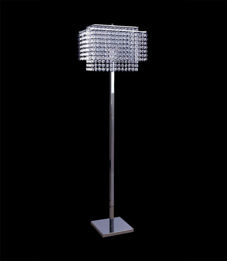 Kit Chrome Floor Lamp from Furniture of America - Luna Furniture