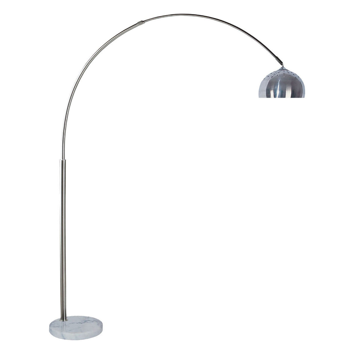 Rene White/Chrome Arch Lamp from Furniture of America - Luna Furniture