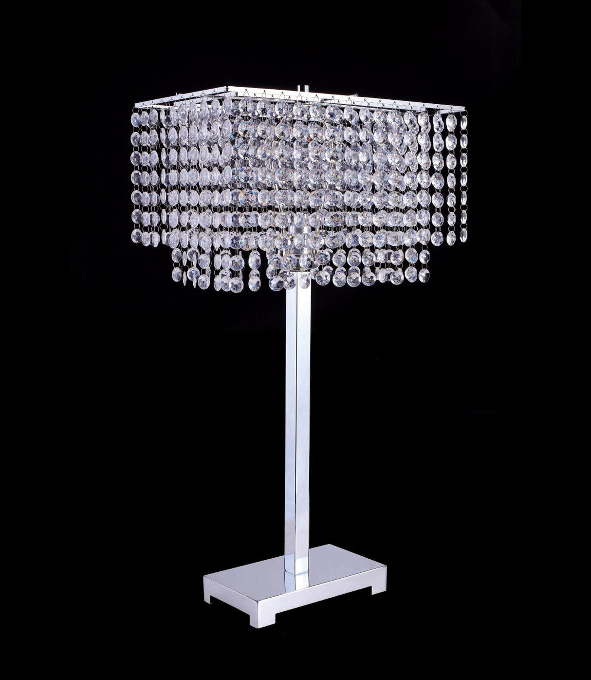 Rena Chrome Table Lamp from Furniture of America - Luna Furniture