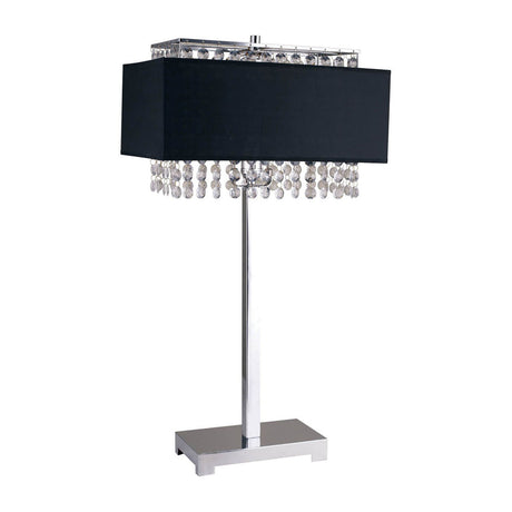 Naya Chrome/Black Table Lamp from Furniture of America - Luna Furniture