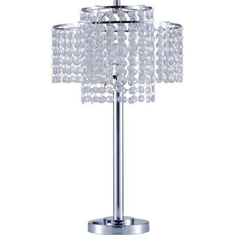 Kaitlyn Chrome Table Lamp from Furniture of America - Luna Furniture