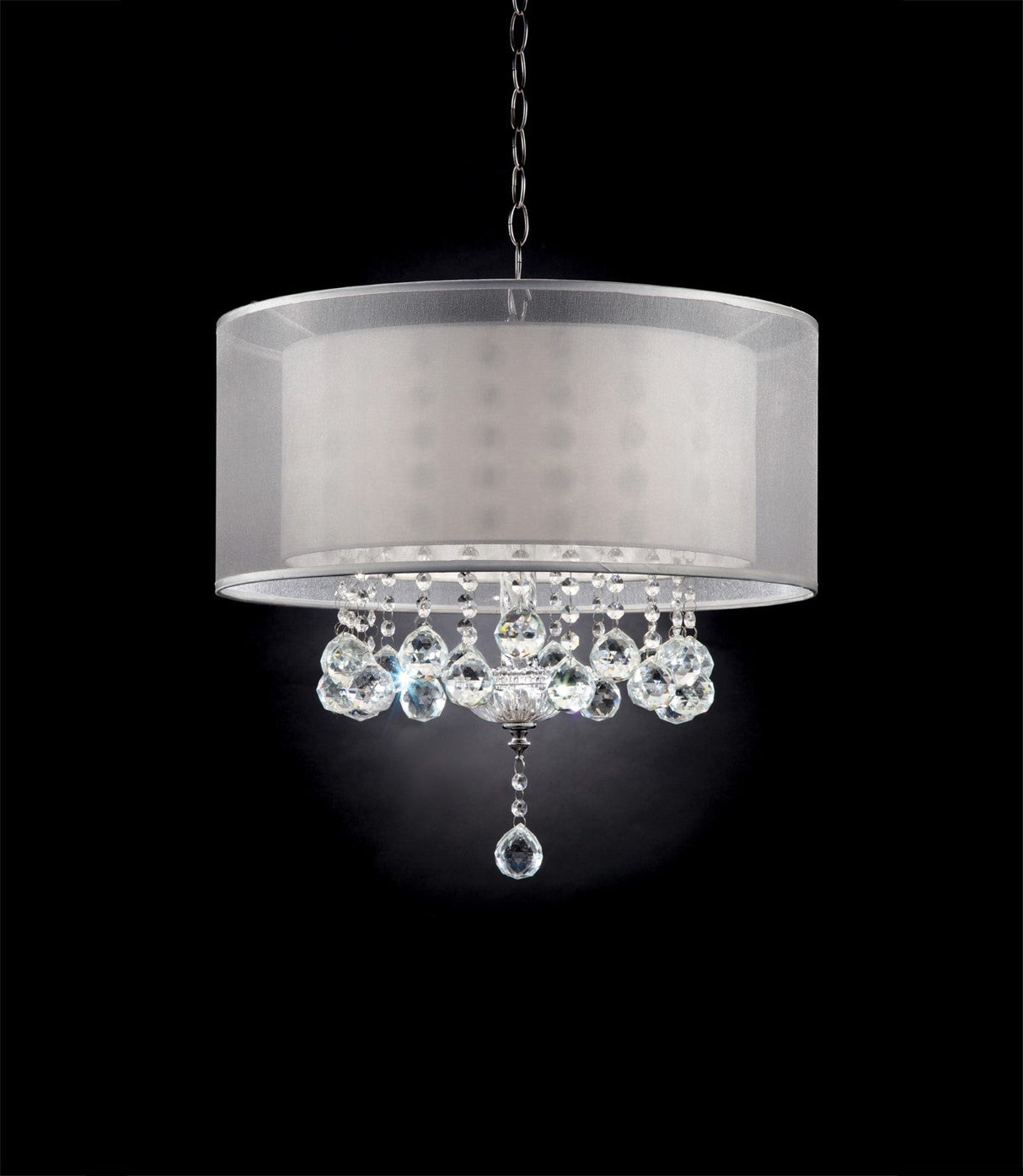 Lila Silver Ceiling Lamp from Furniture of America - Luna Furniture