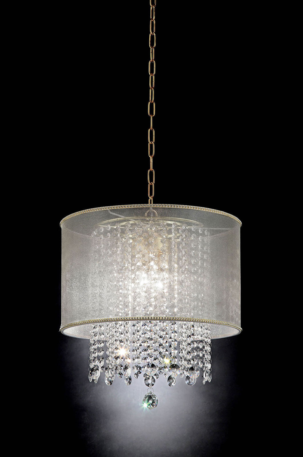 Ana Gold Ceiling Lamp from Furniture of America - Luna Furniture