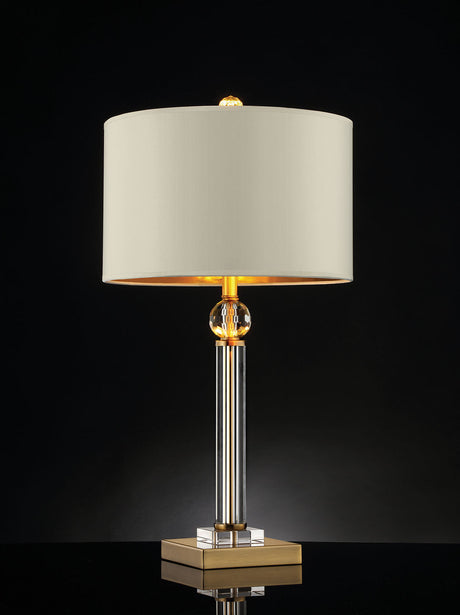 Charis Gold/Ivory Table Lamp from Furniture of America - Luna Furniture