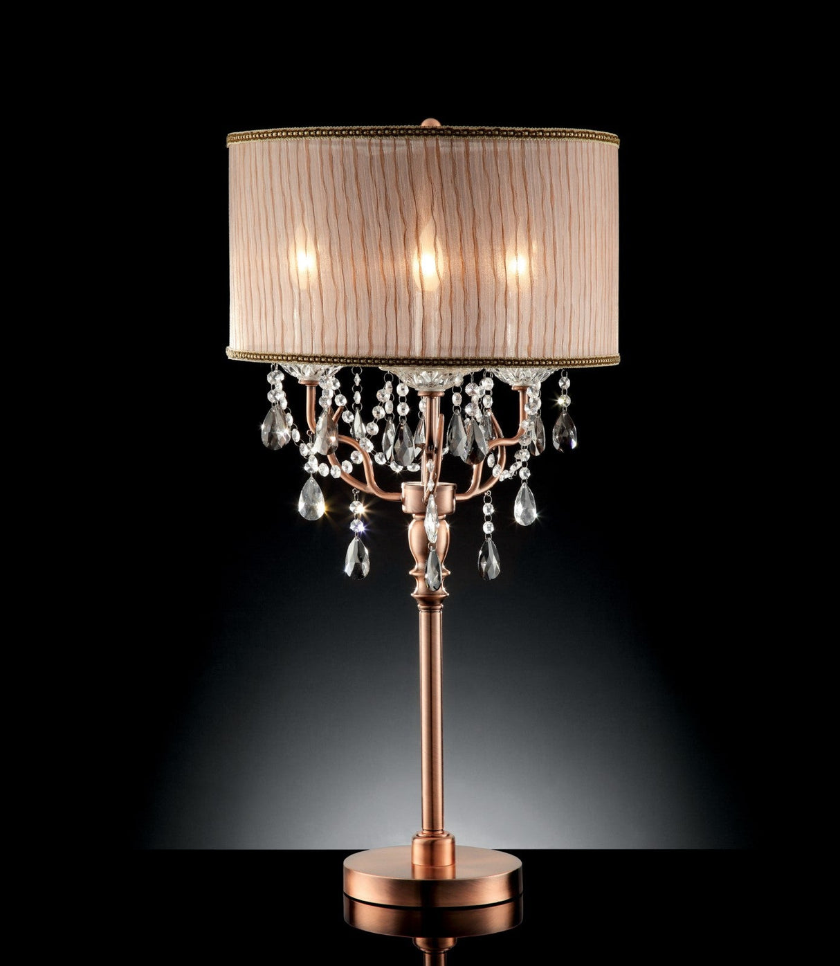 Cecelia Copper Table Lamp from Furniture of America - Luna Furniture