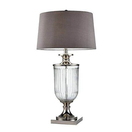 Ira Silver/Clear Table Lamp from Furniture of America - Luna Furniture