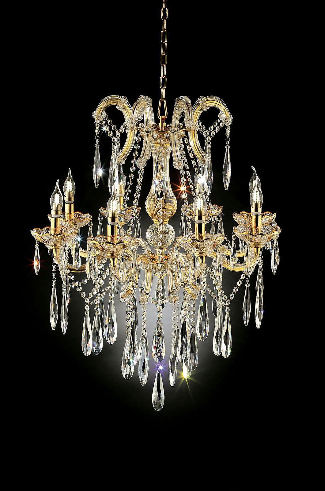 Christiana Gold Ceiling Lamp from Furniture of America - Luna Furniture