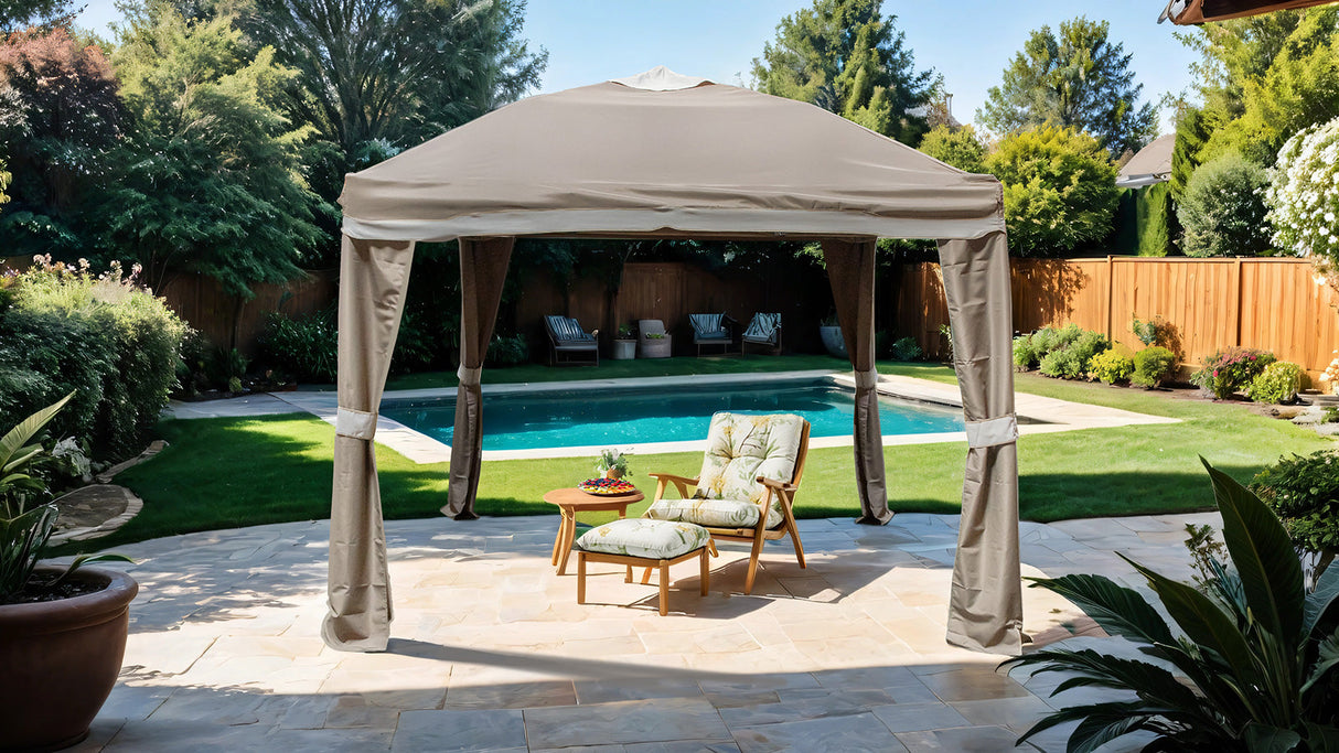 Arosa Beige Outdoor Pop-Up Canopy 10' X 10' from Furniture of America - Luna Furniture