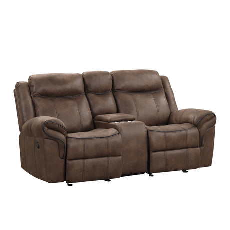 Agata Brown Glider Recliner Loveseat from Furniture of America - Luna Furniture