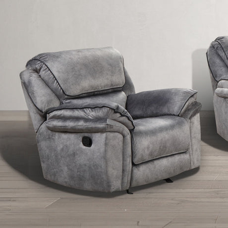 Themis Gray Manual Recliner from Furniture of America - Luna Furniture