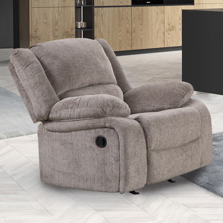 Cosimo Mocha Manual Recliner from Furniture of America - Luna Furniture