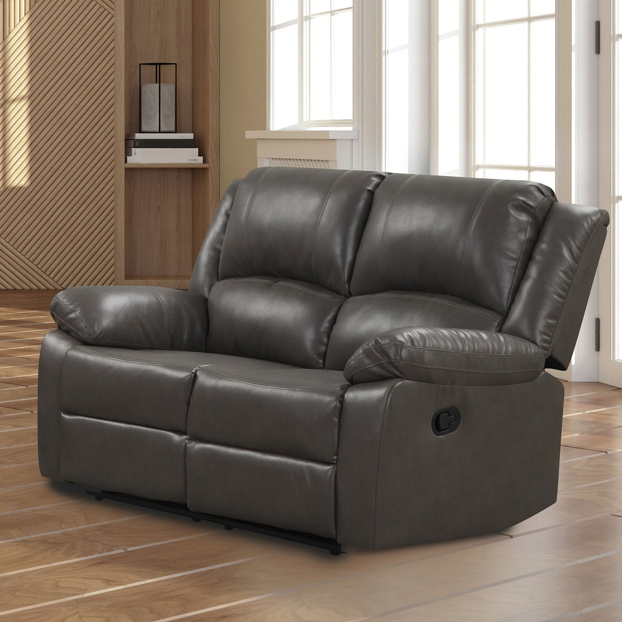 Letha Gray Manual Loveseat from Furniture of America - Luna Furniture