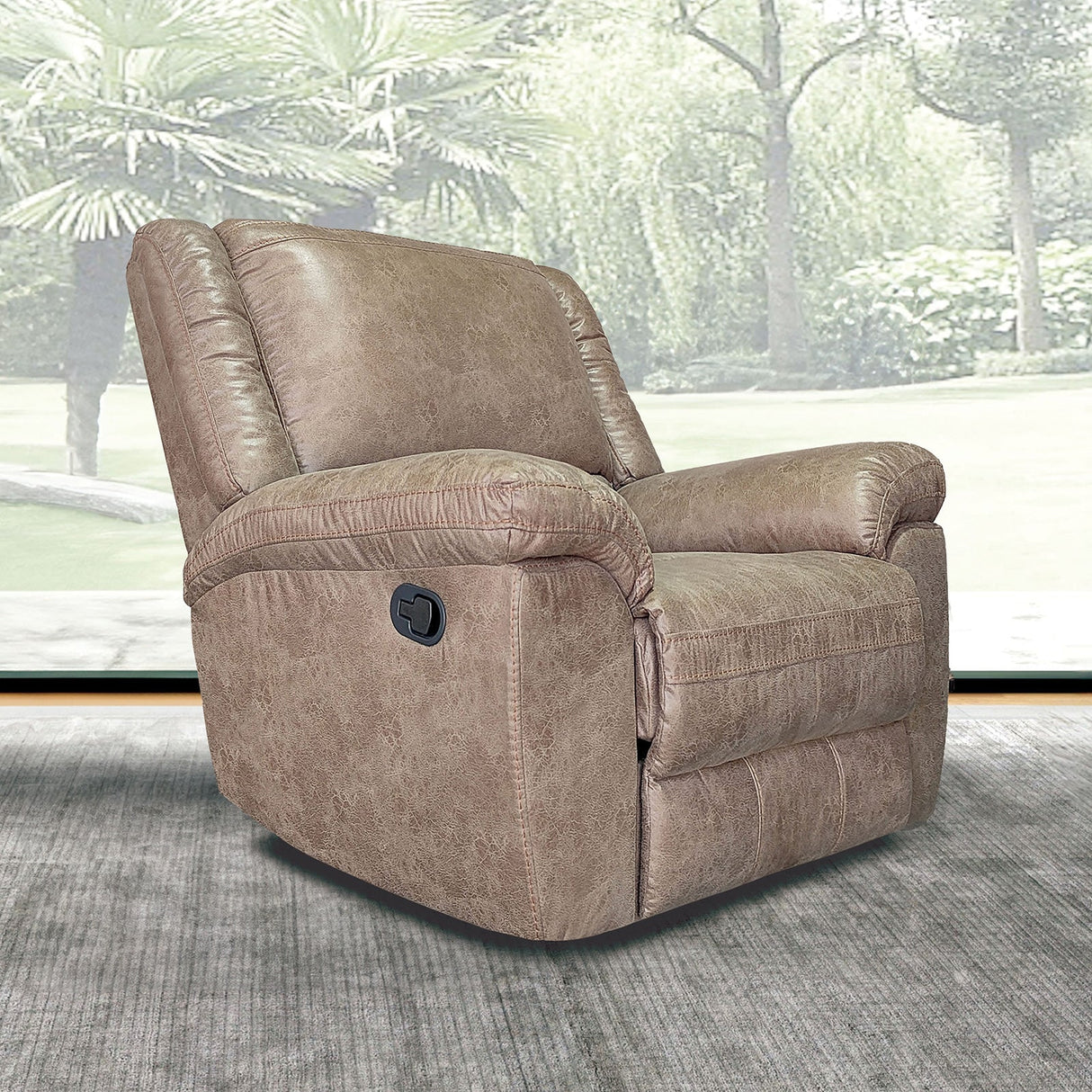 Jambi Brown Rocker Recliner from Furniture of America - Luna Furniture