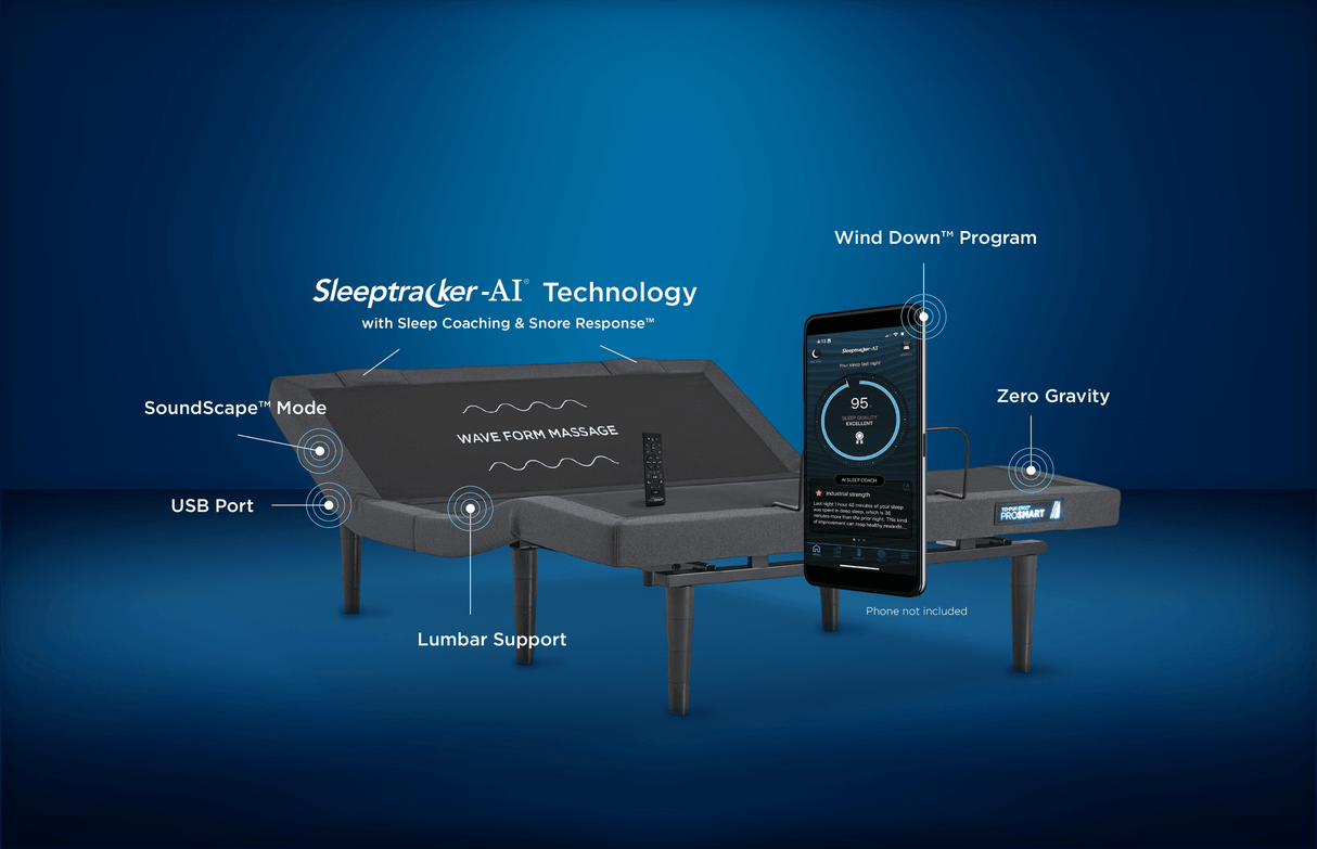 TEMPUR-Ergo® ProSmart™ Adjustable Power Base, King Size -  Tempur-Pedic - Luna Furniture
