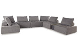 Bree Zee Brown 8-Piece Outdoor Sectional from Ashley - Luna Furniture