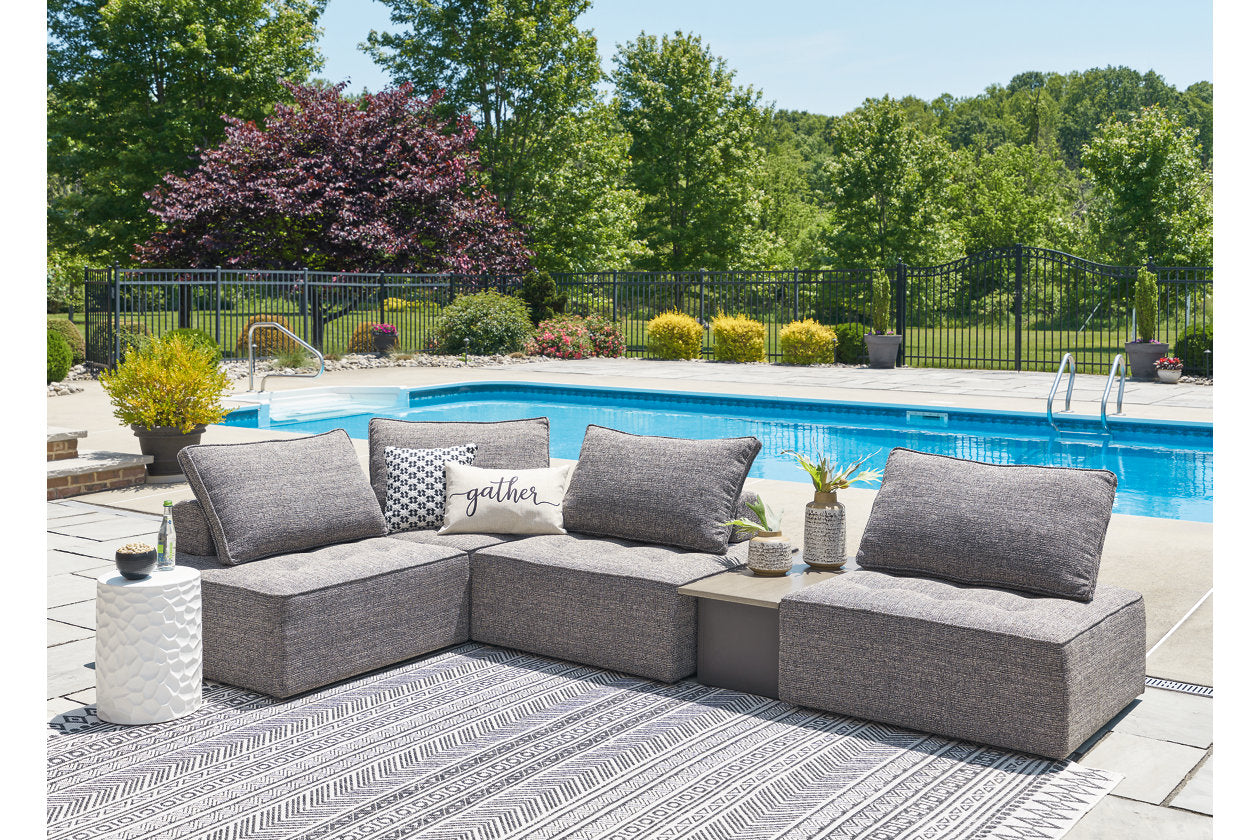 Bree Zee Brown 5-Piece Outdoor Sectional from Ashley - Luna Furniture