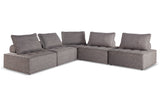 Bree Zee Brown 5-Piece Outdoor Modular Seating from Ashley - Luna Furniture