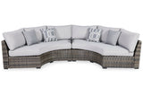 Harbor Court Gray 2-Piece Outdoor Sectional -  Ashley - Luna Furniture