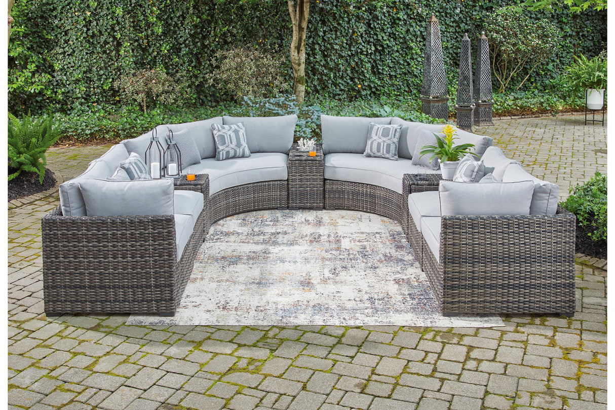 Harbor Court Gray 9-Piece Outdoor Sectional -  Ashley - Luna Furniture