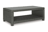 Elite Park Gray Outdoor Sofa, 2 Lounge Chairs and Coffee Table -  Ashley - Luna Furniture