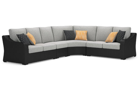 Beachcroft Black 4-Piece Outdoor Sectional -  Ashley - Luna Furniture