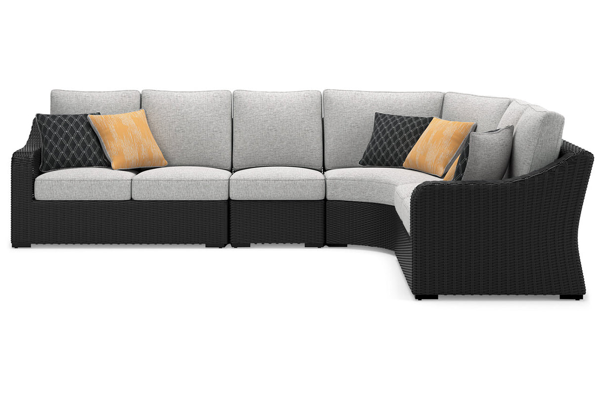 Beachcroft Black 4-Piece Outdoor Sectional -  Ashley - Luna Furniture