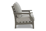 Visola Gray Outdoor Loveseat, 2 Lounge Chairs and Coffee Table -  Ashley - Luna Furniture