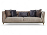 Plaza Lara Cream 3-Seat Sleeper Sofa -  Bellona - Luna Furniture