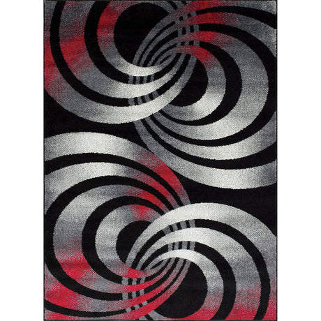 Serang Gray/Red Area Rug from Furniture of America - Luna Furniture