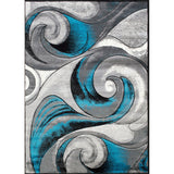 Niksar Turquoise Area Rug from Furniture of America - Luna Furniture