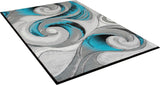 Niksar Turquoise Area Rug from Furniture of America - Luna Furniture