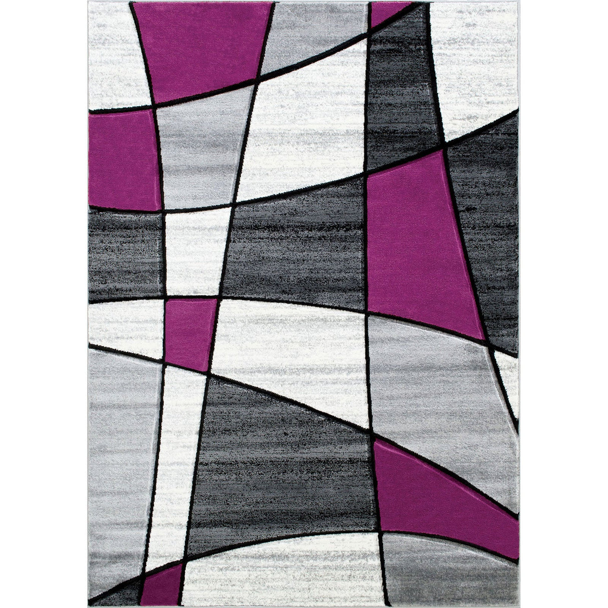 Niksar Gray/Purple Area Rug from Furniture of America - Luna Furniture