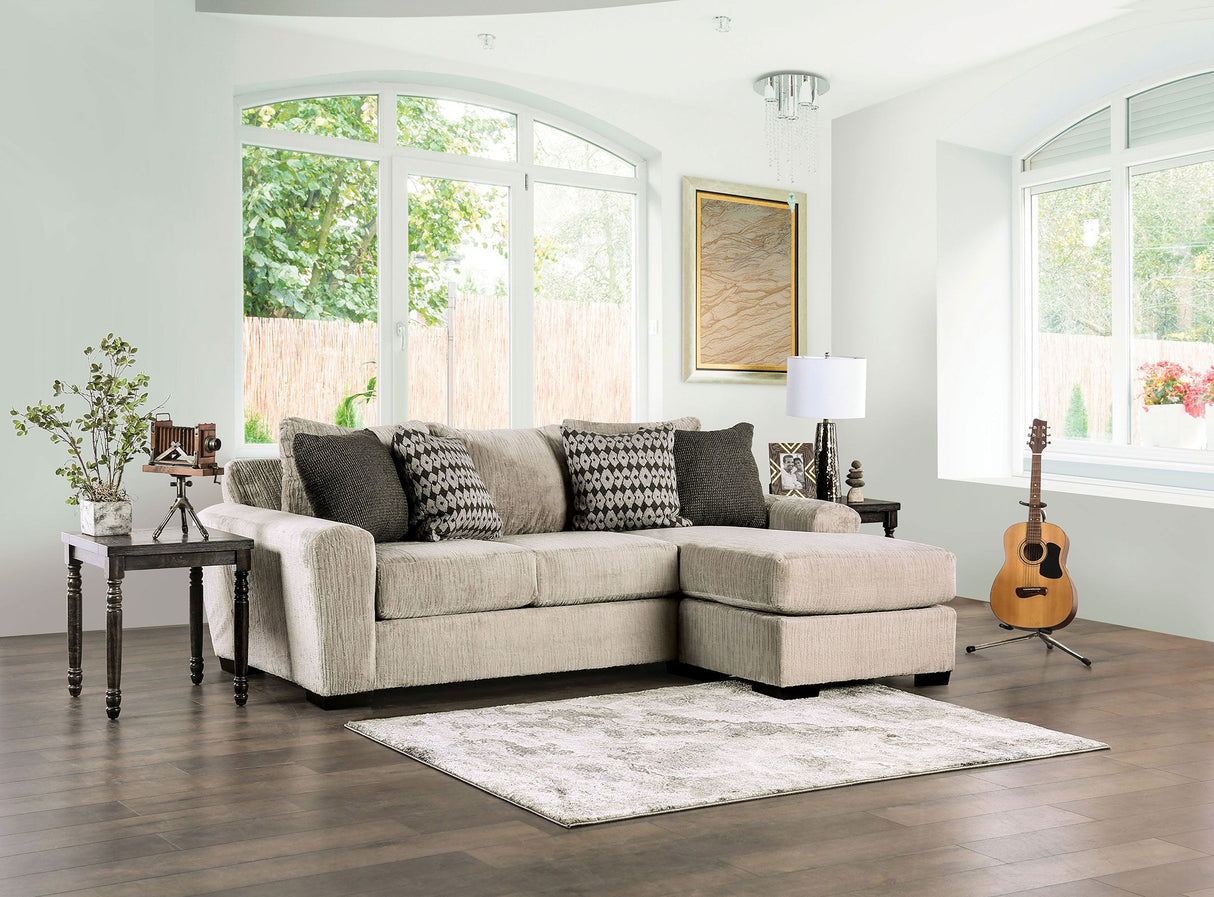 Eastcote Light Mocha Sectional from Furniture of America - Luna Furniture