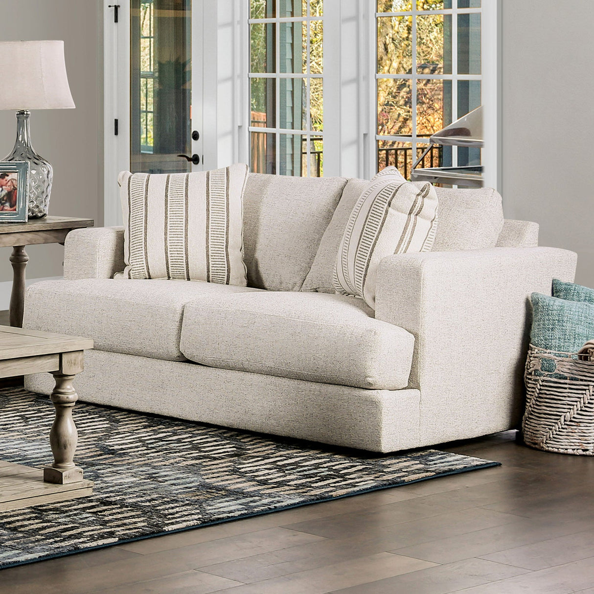 Flintshire Beige Loveseat from Furniture of America - Luna Furniture